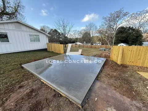 Commercial metal building concrete slab